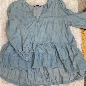 AMERICAN EAGLE half sleeve blue shirt